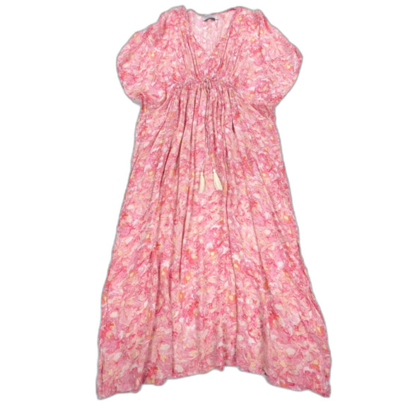 NEW Anthropologie Rujuta Sheth Floral Kaftan Maxi Dress Cover Up Boho Resort - Picture 1 of 7
